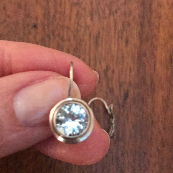 Joseph Esposito Sterling and CZ Bezel Set Earrings - Picture 2 of 7